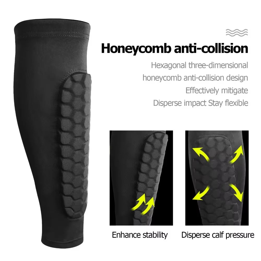 Honeycomb Soccer Shin Guards Football Shields Sports Legging Shinguards Leg Sleeves Protective Gear Shank Protector
