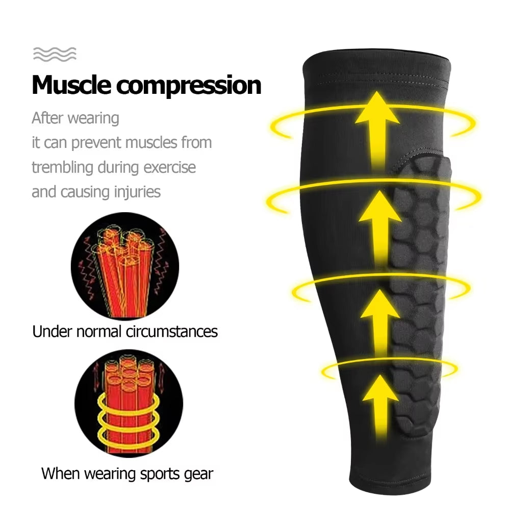 Honeycomb Soccer Shin Guards Football Shields Sports Legging Shinguards Leg Sleeves Protective Gear Shank Protector